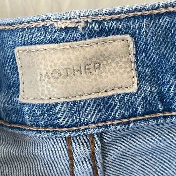 Mother The Insider Crop Step Fray Jeans Thrilling Shots Sz 24 - Picture 5 of 13